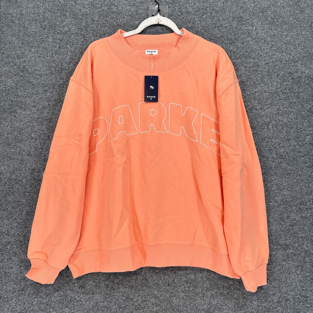 Parke x Target Sweatshirt Women Large/Extra Large Orange Mock Neck Pullover NEW